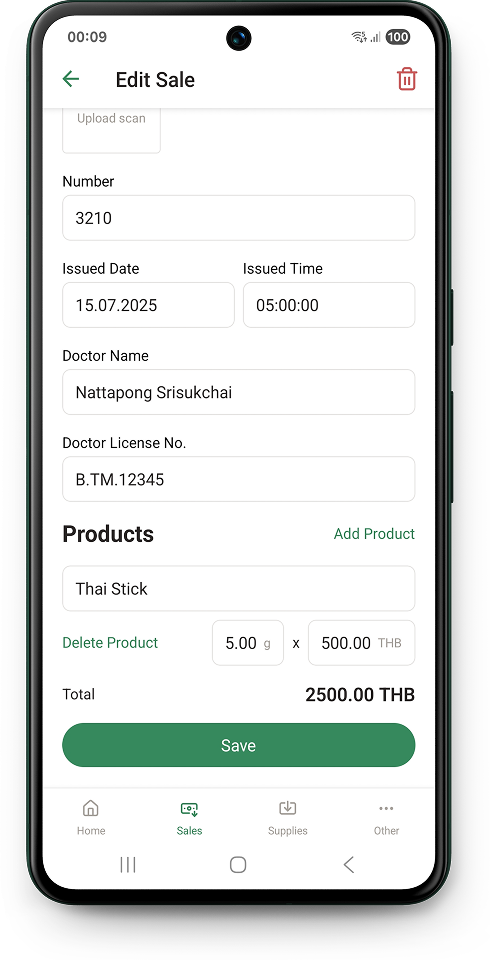 Track cannabis sales